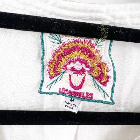 ✅JOHNNY WAS HEAVILY NEUTRAL EMBROIDERED DRESS SHIFT TUNIC BOHO SMALL MEDIUM $289 - Picture 2 of 5